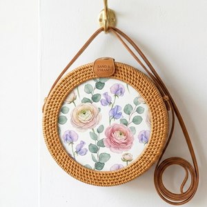 Bolso Redondo de Ratán Tejido a Mano para Mujer, Bolso Bandolera Natural para Vacaciones en la Playa y Moda Casual, Bolso Ecológico - Product Image 5