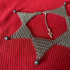 Stainless Steel Chainmail <b>Choker</b> <b>Silver</b> Plated Fashion Necklace Irregular Shape Wedding Jewelry - Product Image 2