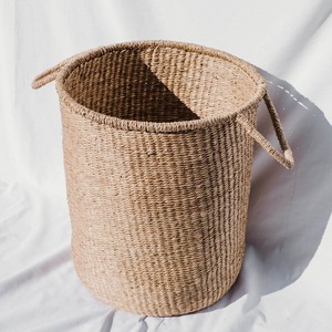 Straw Raffia Hamper Set Natural Seagrass <b>Basket</b> for Storage Laundry Hand Weaving Braided Sea Grass <b>Baskets</b> - Product Image 5