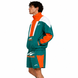 2026 New Premium Quality <b>Summer</b> Custom Logo Nylon Tracksuit Lightweight <b>Sports</b> <b>Jacket</b> Men's 2Pcs Windbreaker Nylon Shorts Set - Product Image 3