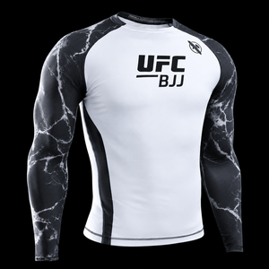 BJJ Long Sleeve Rash Guard Full Sleeve <b>Black</b> Red Sublimation Print Men's <b>Compression</b> <b>Shirt</b> Quick Dry - Product Image 4