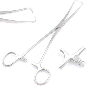 Pinza Tenaculum de 9.50 Pulgadas, Doble Curvatura, Instrumento Quirúrgico Ginecológico de Acero Inoxidable, Pinza Tenaculum para Agarre Cervical - Product Image 5
