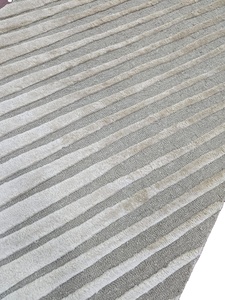 Alfombra de lana anudada a mano de alta calidad, superventas, alfombrilla de baño inclinada, diseño abstracto, corte de bucle, alfombras, textura de algodón, 1 pieza - Product Image 3