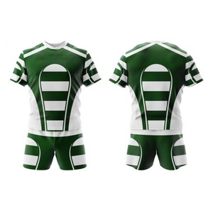 Maillot de rugby rayé en polyester 100% antibactérien, impression numérique, prix de gros de haute qualité, OEM ODM, personnalisé pour équipe/joueur - Product Image 6