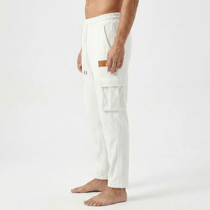 Custom Luxury Blank Men's Tactical <b>Cargo</b> <b>Trousers</b> Fleece Casual <b>Straight</b> <b>Leg</b> Drawstring Mid Waist - Product Image 5