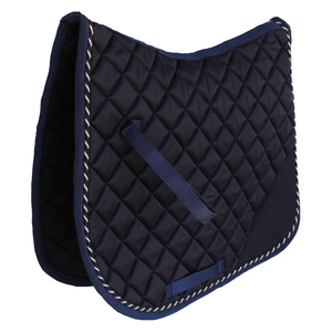 Tapis de selle professionnel matelassé bleu marine en polyester avec doublure polaire et sangle de maintien, idéal pour l'équitation – Vente chaude - Product Image 2