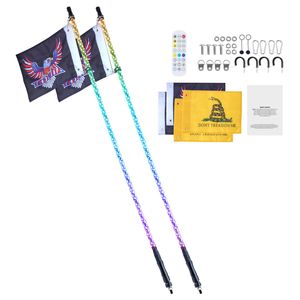 2 Pezzi Luce a Frusta LED RGB da 1,5 m Impermeabile a Spirale 360° con Controllo APP e Telecomando RF per Illuminazione Fuoristrada - Product Image 1