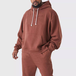 Conjunto de sudadera con capucha y jogger de lujo con lavado ácido, de algodón grueso de felpa, personalizable, estilo streetwear, ropa lavada premium - Product Image 2