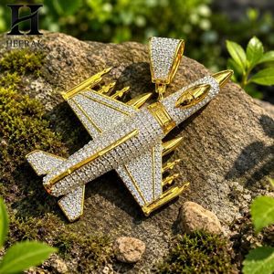 Collar con Colgante de Avión de Combate Personalizado, Estilo Hip Hop, con Incrustaciones de Diamantes, para Hombre - Product Image 6