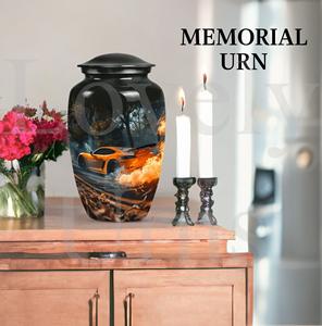Urne funéraire décorative pour cendres d'adultes, urne commémorative pour cendres humaines, urne funéraire pour voiture de sport de course, souvenir hommage. - Product Image 3