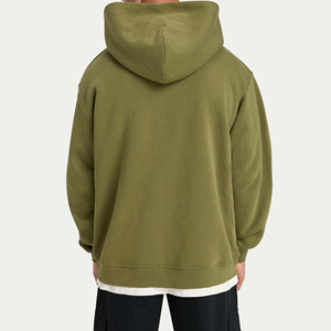 New Arrival <b>Men's</b> Heavyweight Oversized Fleece Breathable Pocket <b>Pullover</b> Hoodie Winter Plain Dyed Custom Screen Printed Logo - Product Image 4