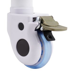 Carrello Portaoggetti da Laboratorio a 3 Ripiani con 4 Ruote Silenziose, Carrello Mobile in Materiale PP con 3 Vassoi - Product Image 2