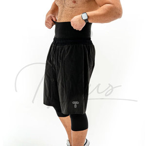 Shorts de bain Awrah pour hommes, personnalisables avec votre propre logo, 100% coton, taille élastique, décontractés, séchage rapide, respirants - Product Image 1