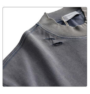 เสื้อยืดลายฟอกสีแบบกำหนดเองสุดฮิต คุณภาพสูง GSM ผ้าฝ้าย 100% เสื้อยืดผู้ชาย ดีไซน์ใหม่ พรีเมียม สำหรับใส่ลำลองหรือสตรีทแวร์ - Product Image 4