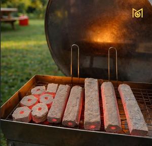 Carton de 10 kg de briquettes de charbon de bois hexagonales noires, combustible pour barbecue à combustion longue durée (5-7 heures), export en vrac à prix de gros - Product Image 4