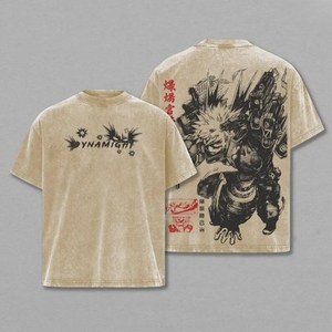 เสื้อยืดโอเวอร์ไซส์วินเทจผู้ชายแบบย้อมสีเอซิด พิมพ์ลายตามสั่ง ผ้าฝ้าย 100% หนัก (220 กรัม) ป้องกันรอยยับ - Product Image 1
