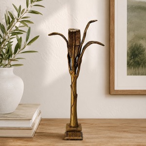 SHUBHAM Escultura de Plátano Hecha a Mano en Latón Macizo, Estatua Decorativa de Planta de Plátano, Decoración Vintage para Mesa de Hogar y Oficina - Product Image 1