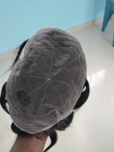 Indian Natural Hairline Invisible Super Thin Mens Patch 100% Human Hair HD for for Toupee High Quality Remy Hair - Product Image 1