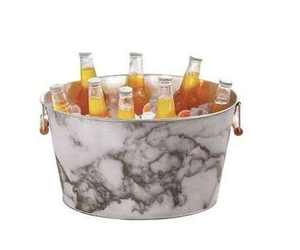 Cubo para bebidas con estampado de esmalte, de calidad duradera, elegante, para fiestas, para champán y vinos - Product Image 1