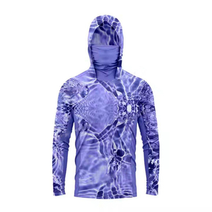 Wholesale High Quality Men's Camouflage Long Sleeve Fishing Hoodie With UPF 50 UV Protection Pullover Style - Product Image 3