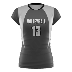 เสื้อวอลเลย์บอลหญิงแบบสั่งทำ คอวี แขนสั้น ระบายเหงื่อได้ดี ผลิตจากโพลีเอสเตอร์ ทรงพอดีตัว หมายเลข 13 ชุดทีม - Product Image 5