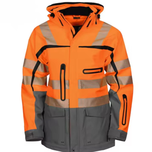 Veste de travail de sécurité personnalisable en polyester imperméable de classe 2 pour l'extérieur, veste de travail de sécurité, veste de protection réfléchissante - Product Image 4