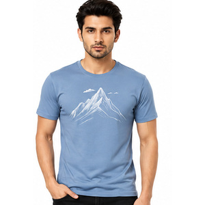T-shirts en coton pour hommes de qualité supérieure, tissu doux, respirant et confortable, impression personnalisée, manches courtes, fabricant de vêtements OEM et ODM - Product Image 1