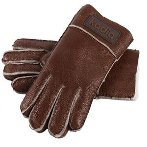 Guantes de Piel de Oveja con Textura Granulada Marrón Premium Kadia, Logotipo Personalizado, Guantes Cálidos de Invierno para Hombre |   Guantes Ecológicos Transpirables con Pantalla Táctil - Product Image 1
