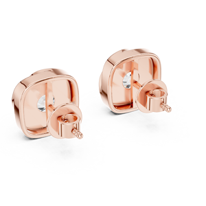 Pendientes de Diamante Cultivado en Laboratorio con Corte Brillante Redondo, Certificado GRA, de Lujo, Personalizables, Calidad de Exportación, Disponibles en Oro Rosa de 14k - Product Image 3