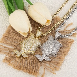 Colgante de oro de 18 quilates con adornos de elefante, mariposa, serpiente, rosa y cruz para manualidades DIY - Product Image 2