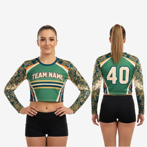 Ensembles de jupes d'entraînement de cheerleading avec lettrage en strass, uniformes personnalisés par sublimation, vêtements de cheerleading pour femmes, crop top de danse - Product Image 5