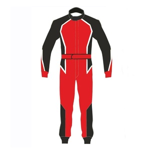 Traje de Carreras de Manga Larga con Bloques de Color Rojo y Negro para Hombre, Ropa de Motociclismo de Secado Rápido para Todas las Estaciones - Product Image 1