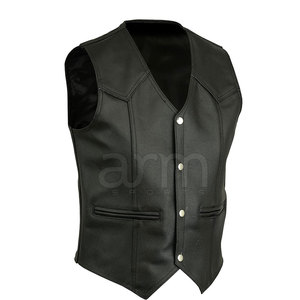 Chaleco de Cuero de Alta Calidad, 100% Cuero, Diseño Moderno, Precio Razonable, Transpirable, Ropa para Hombre, Chaleco de Cuero en Venta Online - Product Image 2