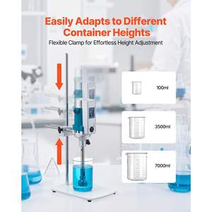 Homogeneizador de Laboratorio de Alta Velocidad de 900 W, 2000-28000 RPM, Mezclador de Laboratorio de Acero Inoxidable de Alto Cizallamiento, Máquina de Emulsificación para - Product Image 4