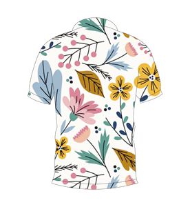 เสื้อโปโลผู้ชายสีขาวพิมพ์ลายพฤกษศาสตร์แบบนามธรรมลำลองแขนสั้นแฟชั่นฤดูร้อน - Product Image 5