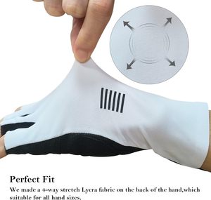 ถุงมือปั่นจักรยาน-ถุงมือจักรยานระบายอากาศได้, ถุงมือกีฬาแบบมีแผ่นรองนิ้วครึ่งนิ้ว, ถุงมือปั่นจักรยานกันลื่น, ถุงมือจักรยานดูดซับแรงกระแทก - Product Image 4