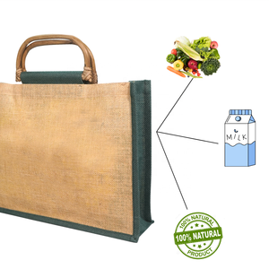 Lightweight Jute Shopping <b>Bag</b> with Cane Handle <b>Medium</b> <b>Size</b> Durable Eco Friendly Tote for Retail Lifestyle Promotion Wholesale - Product Image 6