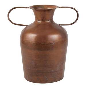 เหยือกนมทองแดงขนาดใหญ่ แจกันโลหะสไตล์เรโทรสำหรับดอกไม้แห้ง แจกันโลหะทนทานสำหรับขายส่ง เหมาะสำหรับการจัดงานและตกแต่งบ้าน - Product Image 1