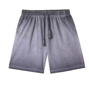 Shorts Bermuda en Coton Uni pour Homme, Taille Élastique, Décontracté, Respirant, avec Cordon de Serrage, Coupe Mi-Haute - Product Image 1