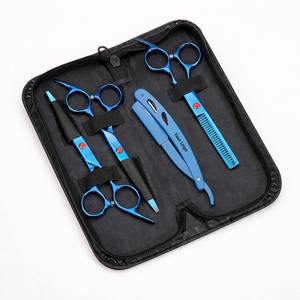 Juego de Tijeras para Cortar Cabello de Alta Calidad, Chapadas en Oro, 4 Piezas, Incluye Tijeras de Entresacar, Tijeras Rectas, Navaja de Barbero, con Logotipo Personalizado - Product Image 4