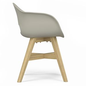 Set di 2 sedie da pranzo Kona Outdoor Taupe, sedie da giardino in plastica - Product Image 2