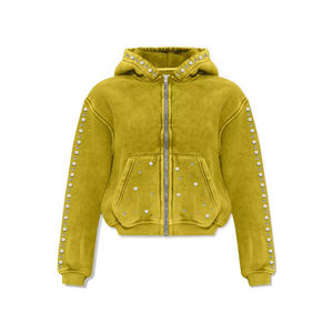 Sweat à capuche vintage épais en coton pour homme, tendance hiver, avec logo personnalisé, imprimé numérique, effet vieilli, délavé à l'acide, tie and dye, OEM - Product Image 1