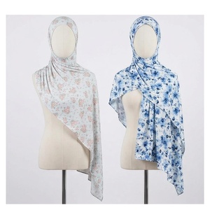 Hiyab de Chifón con Estampado Floral para Mujer, Pañuelo Largo Elegante Multifuncional para Uso Diario en Todas las Estaciones, Accesorio de Moda Musulmana - Product Image 1