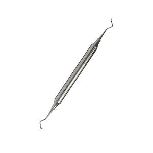 Curette dentaire postérieure à lame courbée et manche rond, instruments dentaires en gros Shuja Surgico - Product Image 1