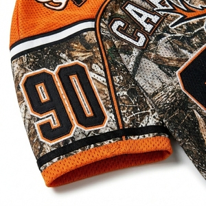 Oversized Mesh <b>Tshirt</b> Boxy Cropped American Football Sublimation Jersey Custom Cropped Retro Camouflage Soccer Jersey Streetwear - Product Image 5