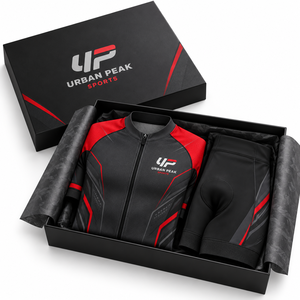 Conjunto de Jersey y Pantalones Cortos de Ciclismo Urban Peak Sports para Hombre, Rojo y Negro, Impresión por Sublimación, Ajuste Cómodo para Equipos de Ciclismo de Carretera - Product Image 5