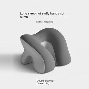 Enclosed Nap <b>Pillow</b> Memory Cotton Sleep Positioner Wraparound Head and <b>Neck</b> Cushion for Office Desk Travel - Product Image 2