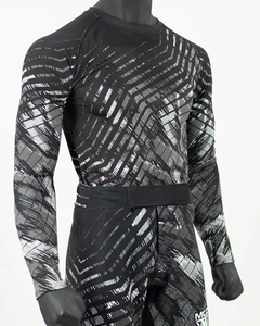 เสื้อรัดกล้ามเนื้อแขนยาว MMA ลายพิมพ์ซับลิเมชั่น แห้งเร็ว 220gsm สำหรับศิลปะการต่อสู้แบบผสมผสาน สำหรับผู้ใหญ่ - Product Image 6