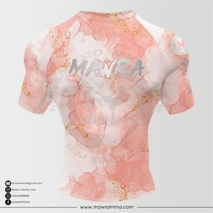 Rashguard Mawra Premium personnalisé par sublimation, t-shirt de compression pour entraînement en salle de sport, MMA, unisexe. - Product Image 5