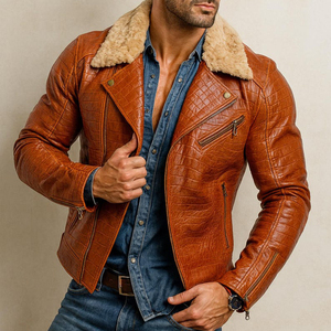 Chaquetas de Cuero Vacuno Genuino de Primera Calidad para Hombre, Chaquetas Casuales de Invierno, Prendas Exteriores de Cuero Genuino Suave y Cómodas - Product Image 2